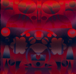 CKK-7, 8 X 8, 2006, ink on japanese fiber - relief print